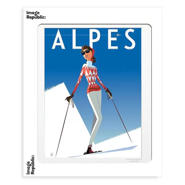 IMAGE REPUBLIC Déco Murale / Cadres / Affiches^Affiche Monsieur Z - Alpes Fille Rouge