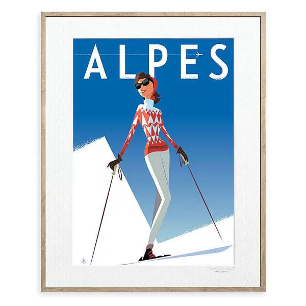 IMAGE REPUBLIC Déco Murale / Cadres / Affiches^Affiche Monsieur Z - Alpes Fille Rouge