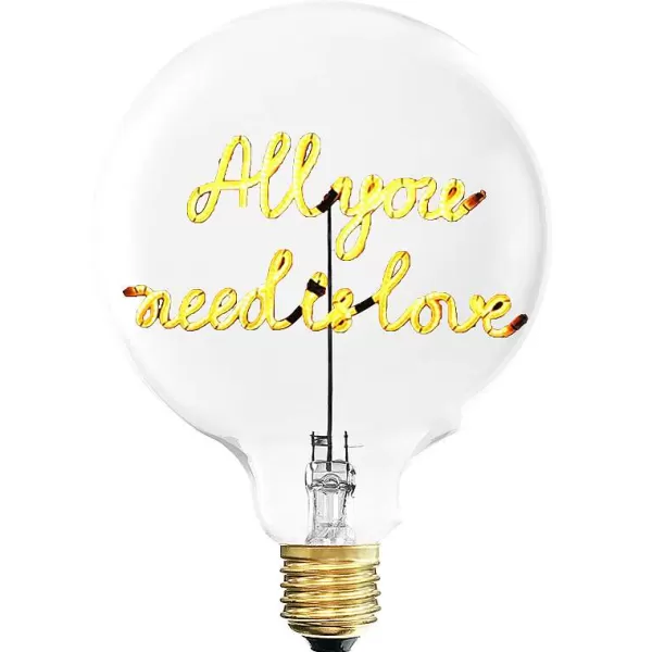 ELEMENTS LIGHTING Ampoules Message^Ampoule All You Need Is Love / H 17 Cm