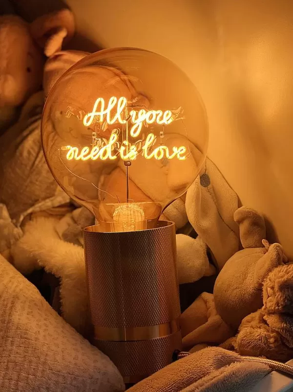ELEMENTS LIGHTING Ampoules Message^Ampoule All You Need Is Love / H 17 Cm