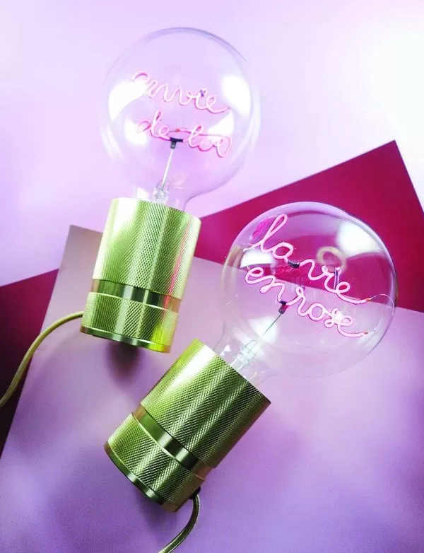 ELEMENTS LIGHTING Ampoules Message^Ampoule La Vie En Rose / H 17 Cm