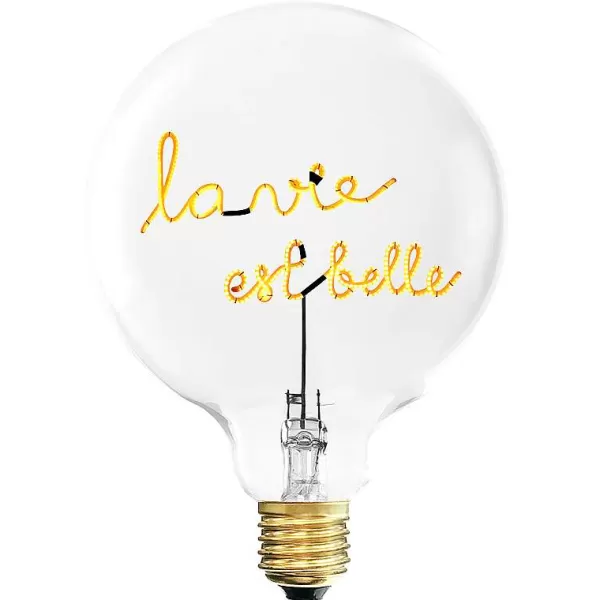 ELEMENTS LIGHTING Ampoules Message^Ampoule La Vie Est Belle / H 17 Cm