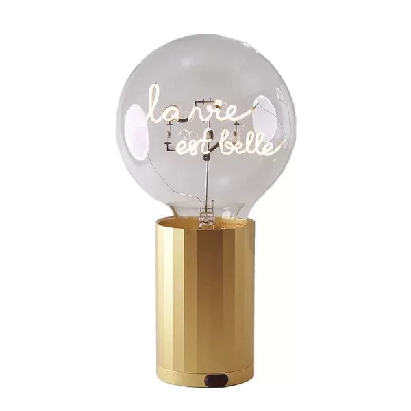 ELEMENTS LIGHTING Ampoules Message^Ampoule La Vie Est Belle Pour Socle Portable / H 17 Cm
