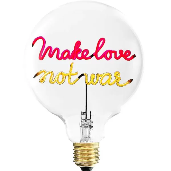 ELEMENTS LIGHTING Ampoules Message^Ampoule Make Love Not War / H 17 Cm