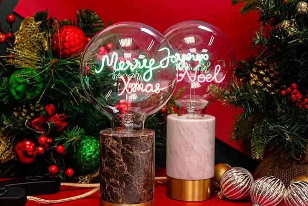 ELEMENTS LIGHTING Ampoules Message^Ampoule Merry Xmas / H 17 Cm