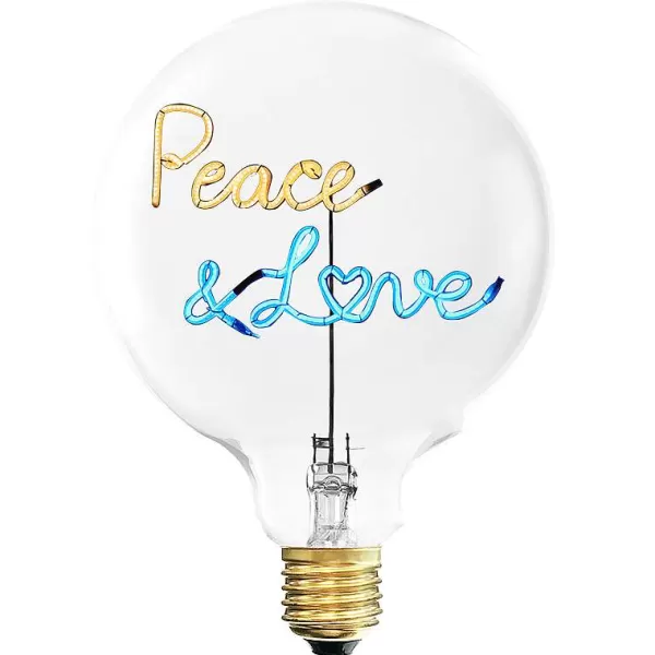ELEMENTS LIGHTING Ampoules Message^Ampoule Peace & Love / H 17 Cm