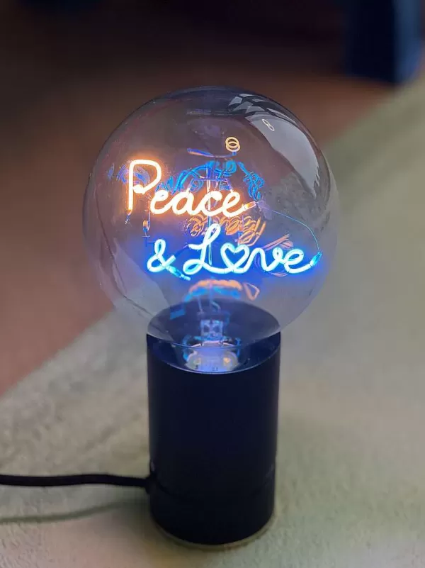 ELEMENTS LIGHTING Ampoules Message^Ampoule Peace & Love / H 17 Cm