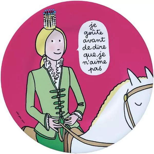 PETIT JOUR Vaisselle Enfant^Assiette Dessert Princesse - Je N'Aime Pas
