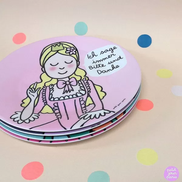 PETIT JOUR Vaisselle Enfant^Assiette Dessert Princesse - Merci