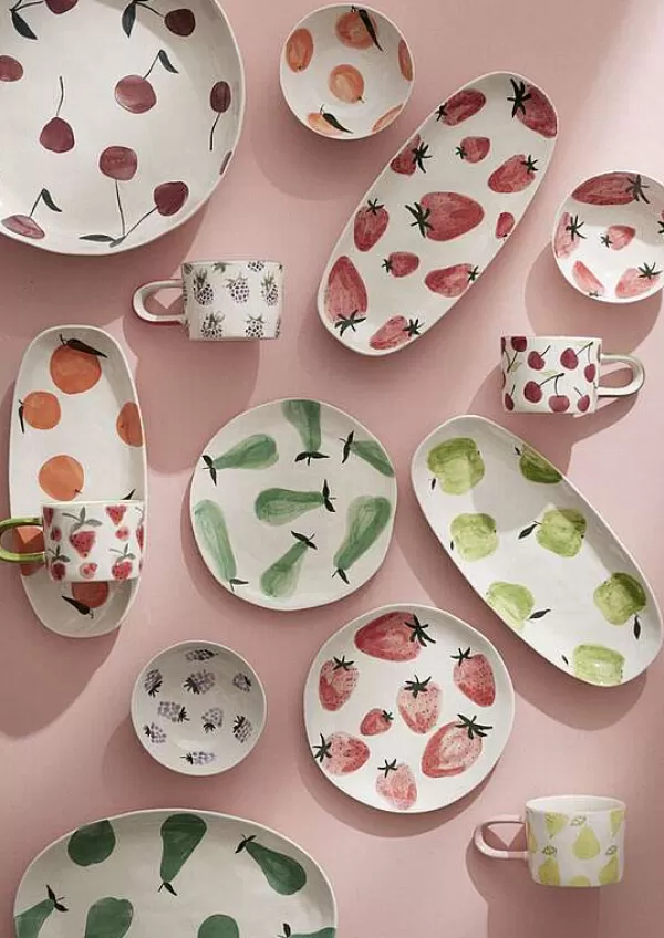 COZY LIVING Assiettes & Plats^Assiette Longue Motif Fraises