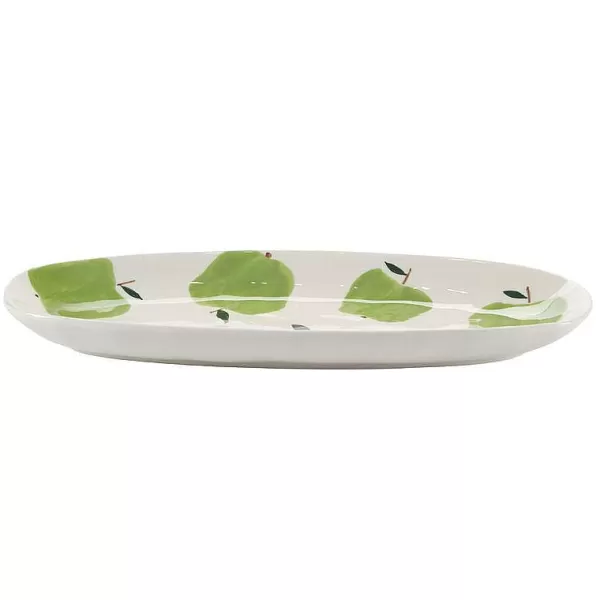 COZY LIVING Assiettes & Plats^Assiette Longue Motif Pommes Vertes