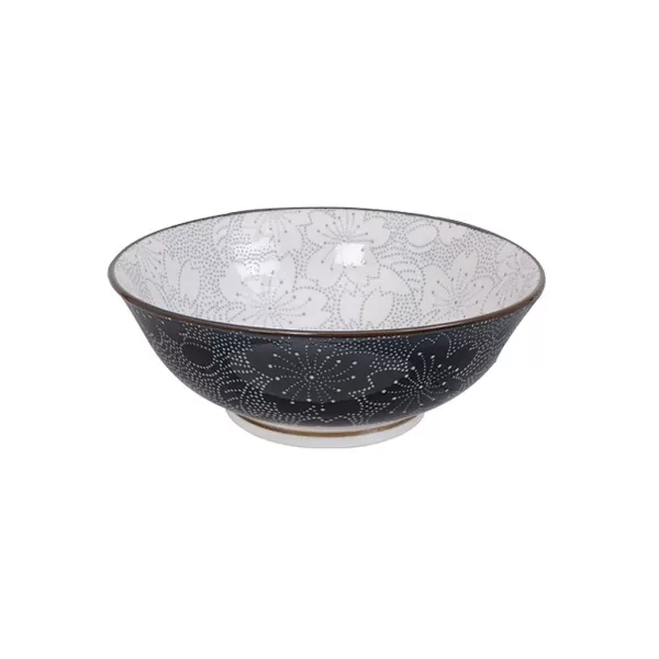 CNB TOKYO DESIGN Saladiers, Bols & Coupelles^Bol Ramen - Sakura Gris & Noir 19.7 Cm