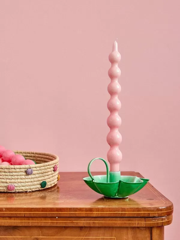 RICE Vases / Petits Objects Déco^Bougies Longues Perles Roses - Pack De 2