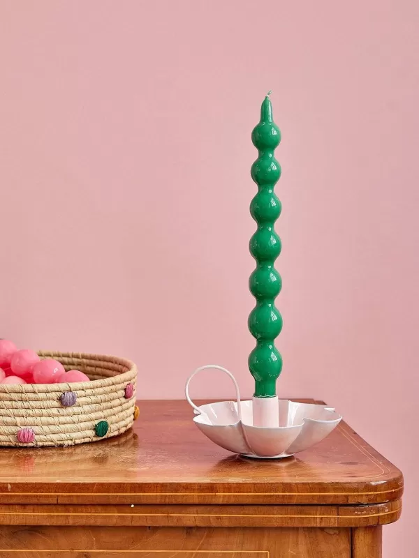 RICE Vases / Petits Objects Déco^Bougies Longues Perles Vertes - Pack De 2