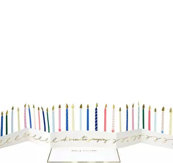 MERI MERI F Tes & Anniversaires^Carte Happy Birthday Bougies Concertina