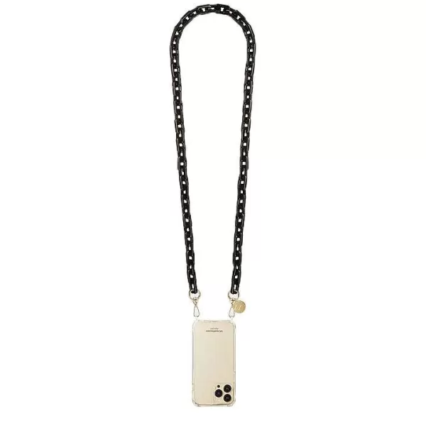 LA COQUE FRANÇAISE Chaînes De Téléphone^Cha Ne De Téléphone Bijou - Emmy Noir Mat