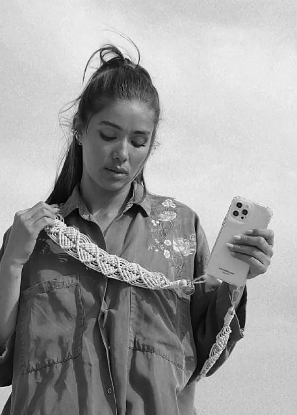 LA COQUE FRANÇAISE Chaînes De Téléphone^Cha Ne De Téléphone Bijou - Eve Beige Macram