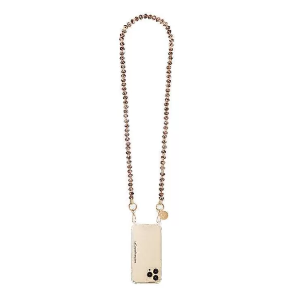 LA COQUE FRANÇAISE Chaînes De Téléphone^Cha Ne De Téléphone Bijou - Jasna Perles Marron
