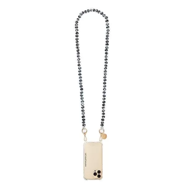 LA COQUE FRANÇAISE Chaînes De Téléphone^Cha Ne De Téléphone Bijou - Jasna Perles Noires