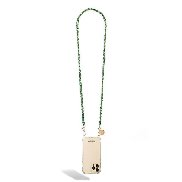 LA COQUE FRANÇAISE Chaînes De Téléphone^Cha Ne De Téléphone Bijou - Lou Vert & Dor