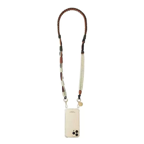 LA COQUE FRANÇAISE Chaînes De Téléphone^Cha Ne De Téléphone Bijou - Roxanne Kaki Et Beige
