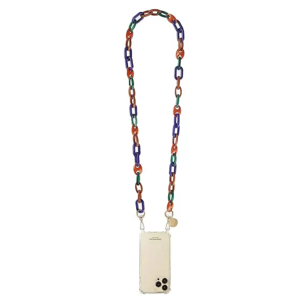 LA COQUE FRANÇAISE Chaînes De Téléphone^Chaine De Téléphone Bijou - Alma Violet Et Orange