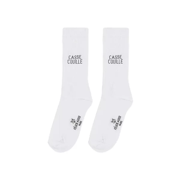 FÉLICIE AUSSI Homewear (Chaussettes, Chaussons...)^Chaussettes - Casse Couille 40/45 Blanc
