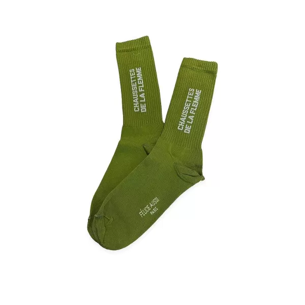 FÉLICIE AUSSI Homewear (Chaussettes, Chaussons...)^Chaussettes - Flemme 40/45 Vert Bambou