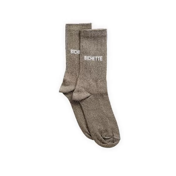 FÉLICIE AUSSI Homewear (Chaussettes, Chaussons...)^Chaussettes Paillettes - Bichette 36/40 Taupe