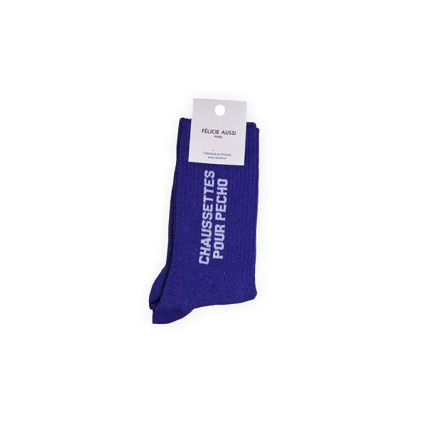 FÉLICIE AUSSI Homewear (Chaussettes, Chaussons...)^Chaussettes Paillettes - Pour P Cho 36/40 Bleu