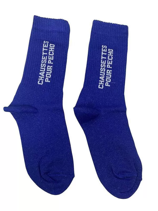 FÉLICIE AUSSI Homewear (Chaussettes, Chaussons...)^Chaussettes Paillettes - Pour P Cho 36/40 Bleu