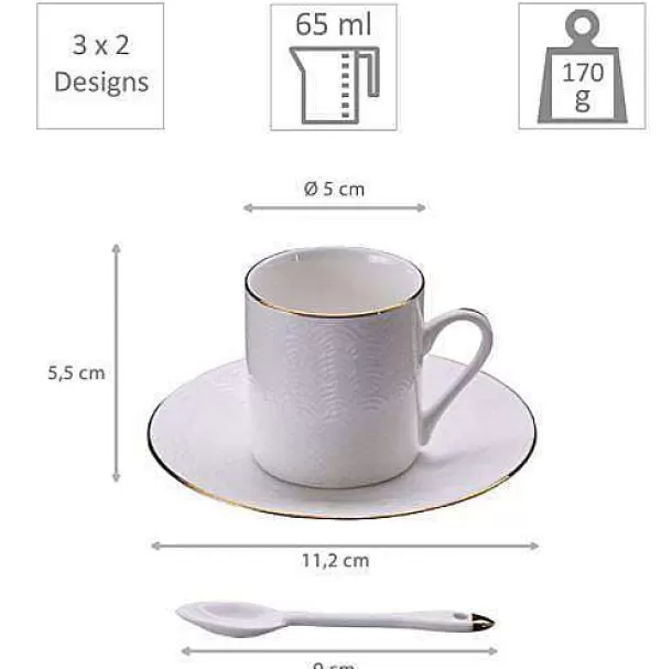 CNB TOKYO DESIGN Mugs & Tasses^Coffret 6 Tasses Expresso - Blanc Nippon