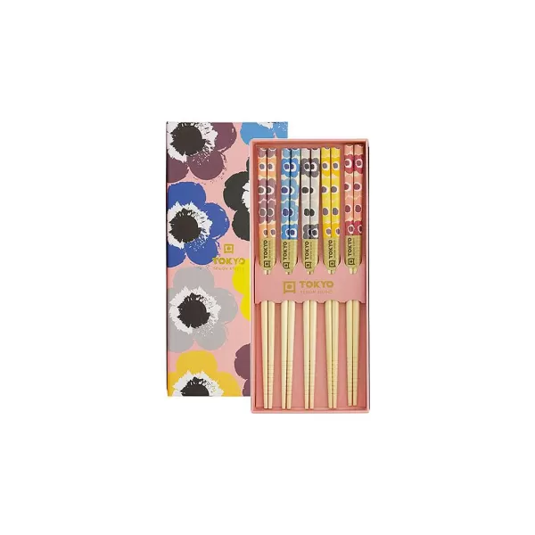 CNB TOKYO DESIGN Ustensiles De Cuisine^Coffret De 5 Baguettes - Pink Flowers