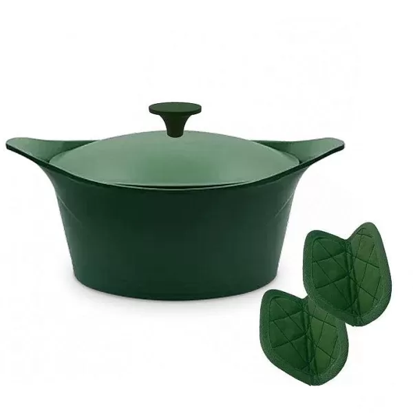 COOKUT Ustensiles De Cuisine^ Cocotte Ma Jolie Cocotte 24 Cm + Maniques - Foug Re