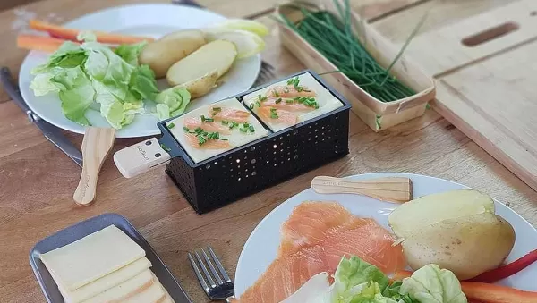COOKUT Ustensiles De Cuisine^ Coffret Raclette La Bougie Et Fondue