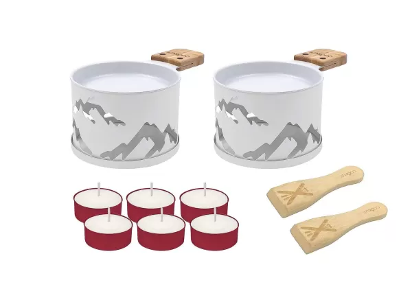 COOKUT Ustensiles De Cuisine^ Raclette La Bougie Pour 2 S Rie Limit E - Montagne Blanc