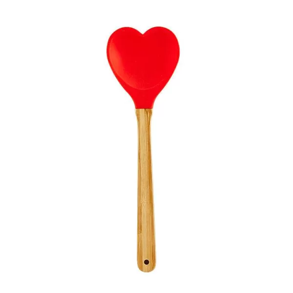 RICE Ustensiles De Cuisine^Cuillere Silicone Coeur Rouge