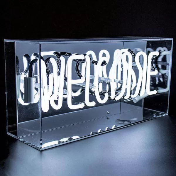 LOCOMOCEAN Luminaires^Enseigne N On - Welcome Blanc