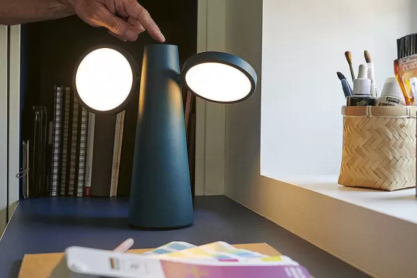 FERMOB Luminaires^ Oto Lampe Poser Sans Fil H.27 Cm - Bleu Acapulco