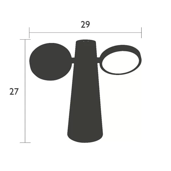 FERMOB Luminaires^ Oto Lampe Poser Sans Fil H.27 Cm - Carbone