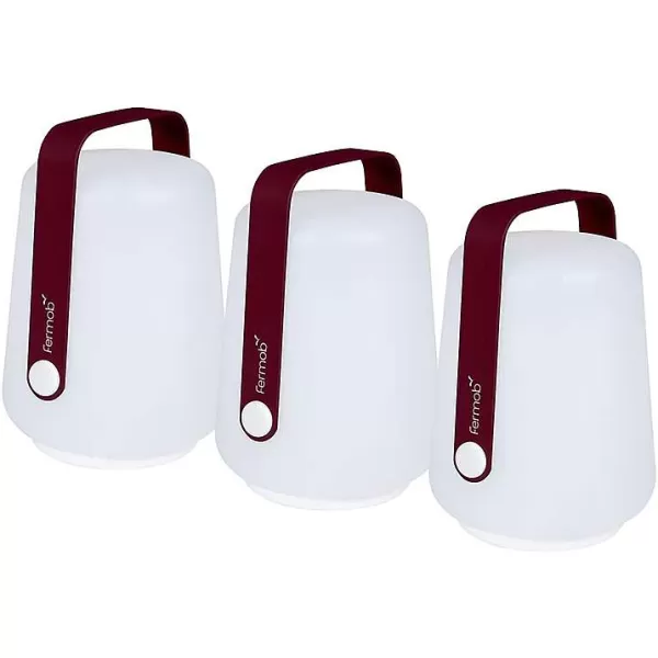 FERMOB Luminaires^ Set De 3 Mini Lampes Rechargeables - Noir Cerise