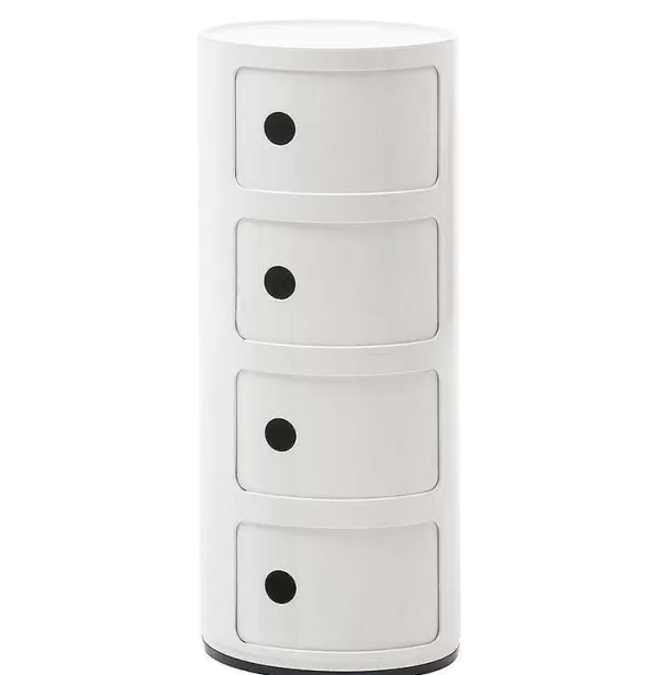KARTELL Mobilier / Rangements^ - Rangement - Componibili - 4 Tiroirs - Blanc