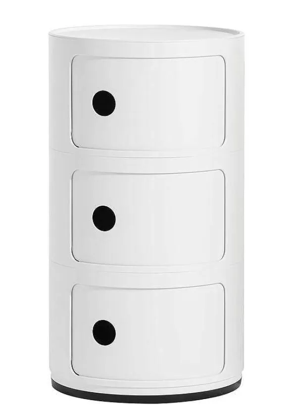 KARTELL Mobilier / Rangements^ Componibili 3 Tiroirs - Blanc Mat