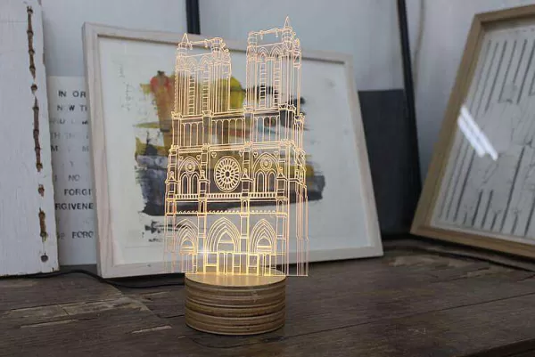 FINISH LINE Luminaires^Lampe Led Effet 3D - Notre Dame