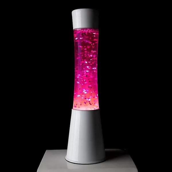 FISURA Luminaires^Lava Lampe H.40Cm - Paillettes C Urs Base Blanche
