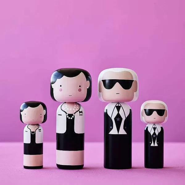 LUCIE KAAS Vases / Petits Objects Déco^ Figurine En Bois Kokeshi Coco - 2 Tailles