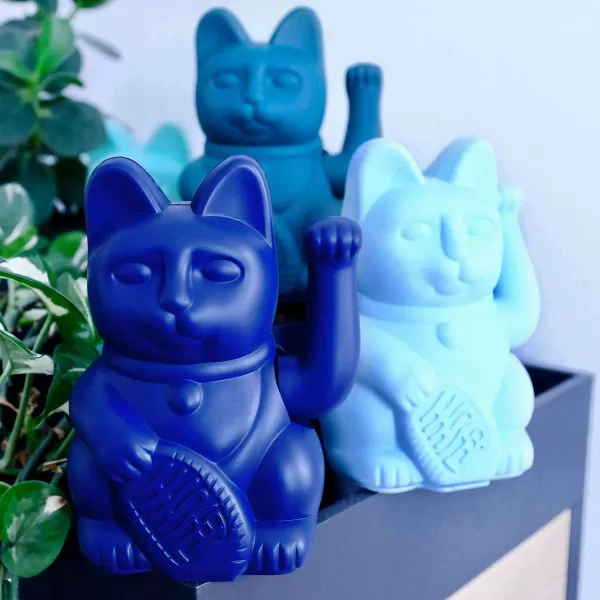 DONKEY PRODUCTS Vases / Petits Objects Déco^Lucky Cat - Bleu Marine