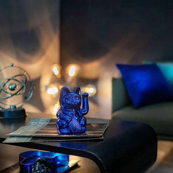 DONKEY PRODUCTS Vases / Petits Objects Déco^Lucky Cat Cosmic - Bleu Dition Limit E Earth