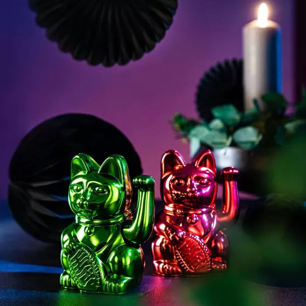 DONKEY PRODUCTS Vases / Petits Objects Déco^Lucky Cat Xmas - Vert Shiny