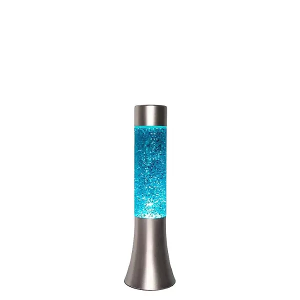 FISURA Luminaires^Mini Lava Lampe H.31 Cm - Paillettes Bleu